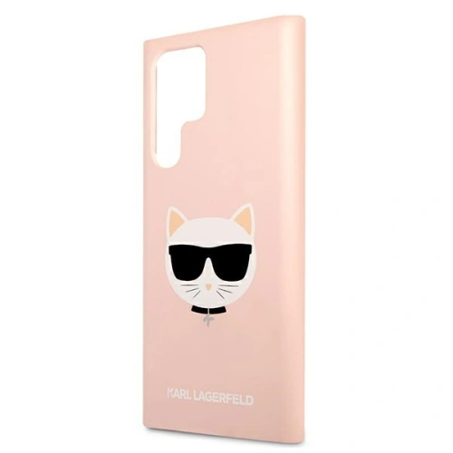 Etui Karl Lagerfeld KLHCS22LSLCHPI Samsung Galaxy S22 Ultra hardcase różowy/pink Silicone Choupette Head