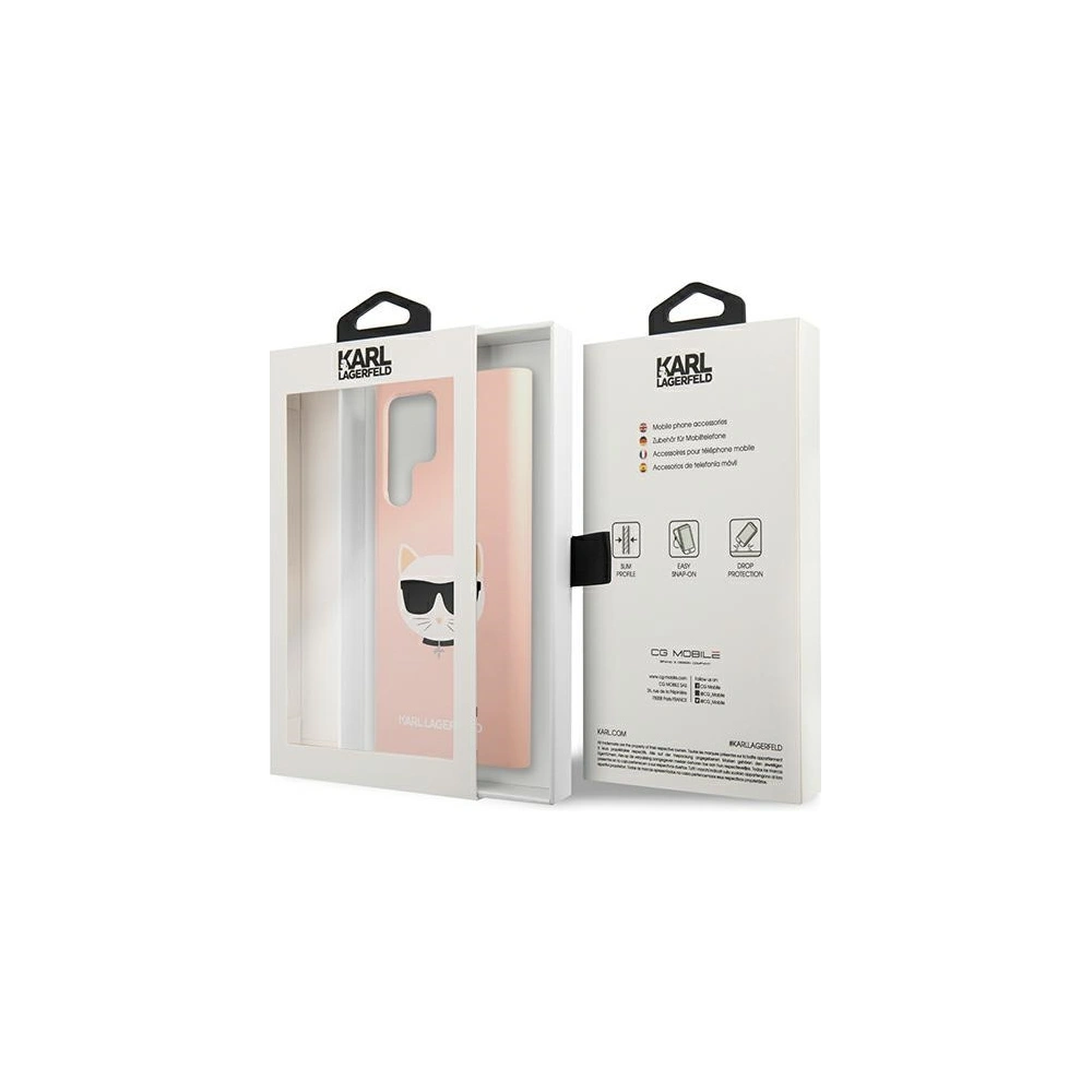 Hurtownia GSM - Etui Karl Lagerfeld KLHCS22LSLCHPI Samsung Galaxy S22 Ultra hardcase růžový/pink Silicone Choupette Head - KLD839PNK - {ean13} - Hurt