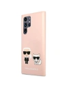 Wholesale Karl Lagerfeld KLHCS22LSSKCI Samsung Galaxy S22 Ultra hardcase light pink Silicone Ikonik Karl & Choupette - KLD840PNK - {ean13} - Hurt