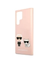 Wholesale Karl Lagerfeld KLHCS22LSSKCI Samsung Galaxy S22 Ultra hardcase light pink Silicone Ikonik Karl & Choupette - KLD840PNK - {ean13} - Hurt