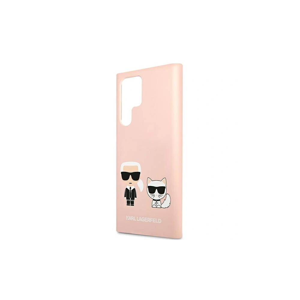Hurtownia GSM - Etui Karl Lagerfeld KLHCS22LSSKCI Samsung Galaxy S22 Ultra hardcase jasnorůžový/light pink Silicone Ikonik Karl & Choupette - KLD840PNK - {ean13} - Hurt