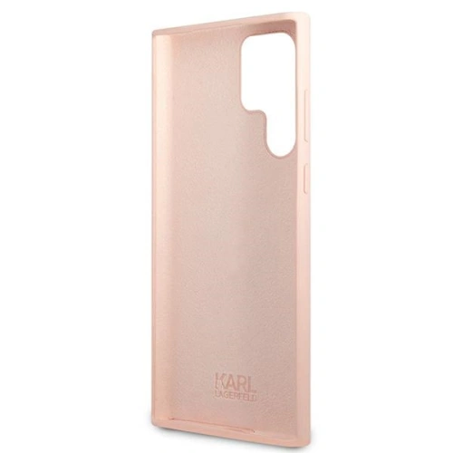 Etui Karl Lagerfeld KLHCS22LSSKCI Samsung Galaxy S22 Ultra hardcase jasnoróżowy/light pink Silicone Ikonik Karl & Choupette