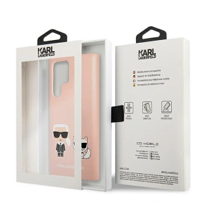 Hurtownia GSM - Etui Karl Lagerfeld KLHCS22LSSKCI Samsung Galaxy S22 Ultra hardcase jasnorůžový/light pink Silicone Ikonik Karl & Choupette - KLD840PNK - {ean13} - Hurt
