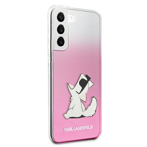 Kryt Karl Lagerfeld KLHCS22MCFNRCPI Samsung Galaxy S22+ Plus hardcase pink Choupette Eat