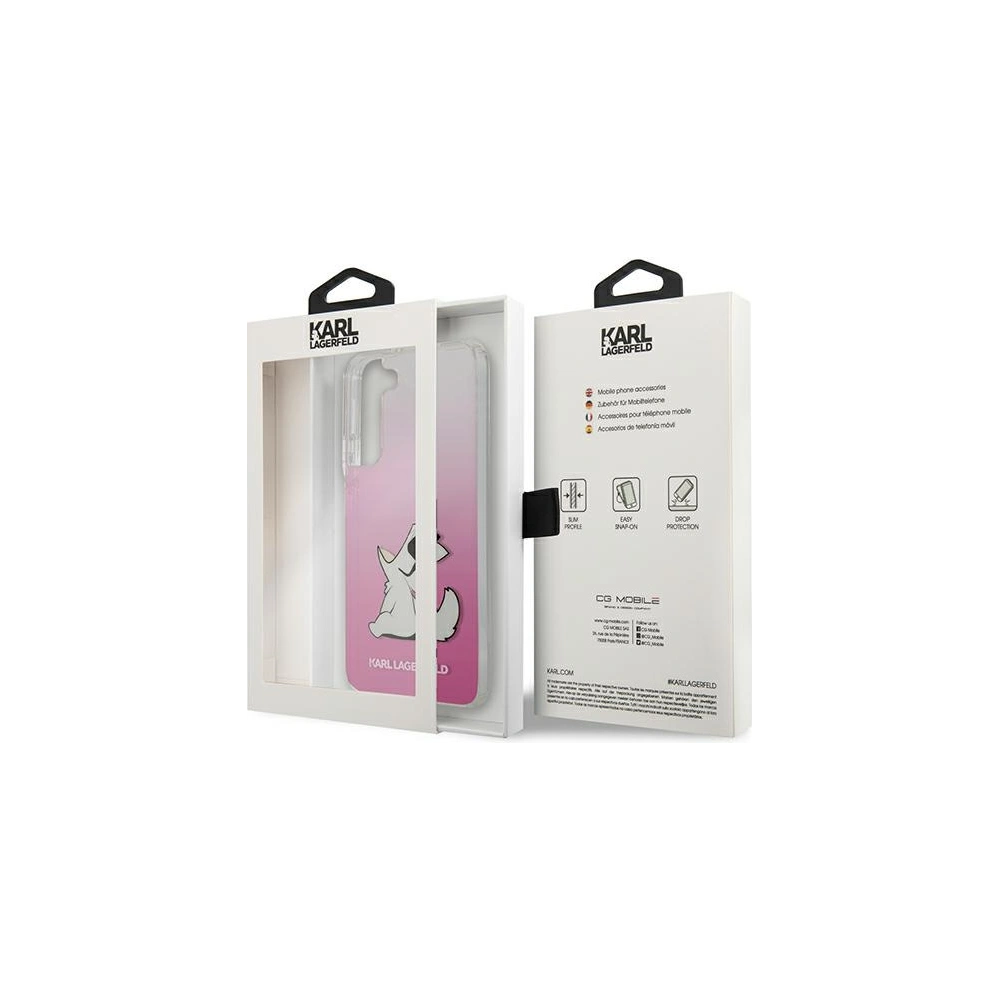 Hurtownia GSM - Etui Karl Lagerfeld KLHCS22MCFNRCPI Samsung Galaxy S22+ Plus hardcase różowy/pink Choupette Eat - KLD842PNK - {ean13} - Hurt