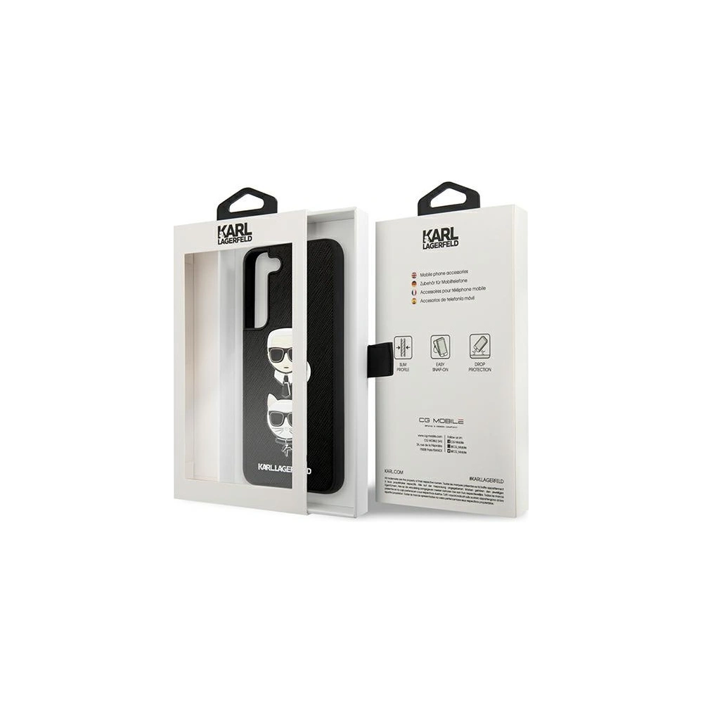 Hurtownia GSM - Etui Karl Lagerfeld KLHCS22MSAKICKCBK Samsung Galaxy S22+ Plus černý/black Saffiano Karl & Choupette Head - KLD843BLK - {ean13} - Hurt
