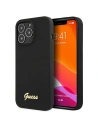 Wholesale Guess GUHMP13LLSLMGBK Apple iPhone 13 Pro black hardcase Silicone Script Gold Logo - GUE1624BLK - {ean13} - Hurt