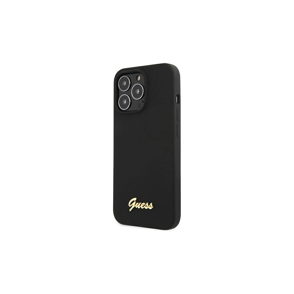 Hurtownia GSM - Etui Guess GUHMP13LLSLMGBK Apple iPhone 13 Pro černé/hardcase silikonové Script Gold Logo - GUE1624BLK - {ean13} - Hurt