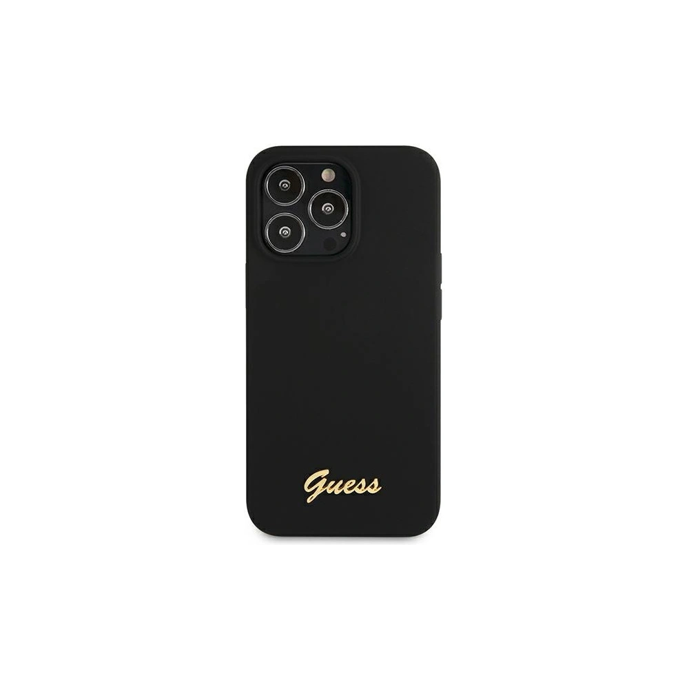 Hurtownia GSM - Etui Guess GUHMP13LLSLMGBK Apple iPhone 13 Pro černé/hardcase silikonové Script Gold Logo - GUE1624BLK - {ean13} - Hurt