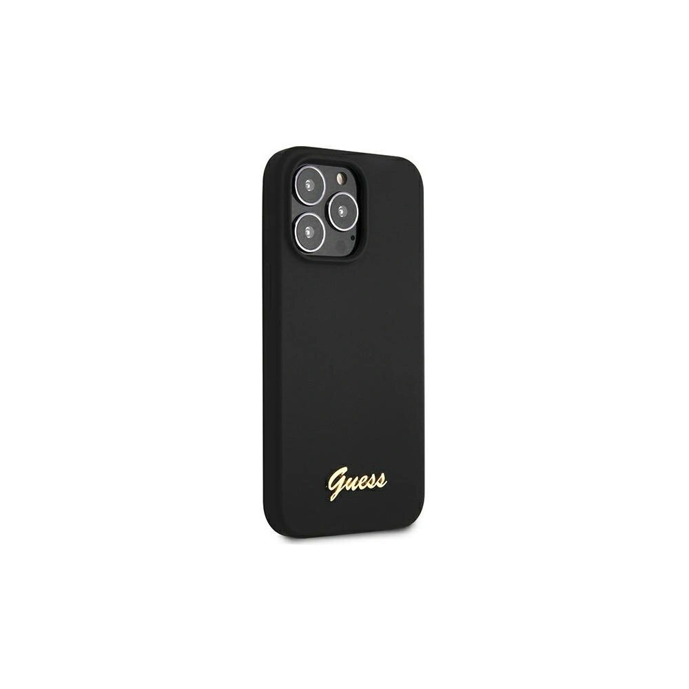 Hurtownia GSM - Etui Guess GUHMP13LLSLMGBK Apple iPhone 13 Pro černé/hardcase silikonové Script Gold Logo - GUE1624BLK - {ean13} - Hurt