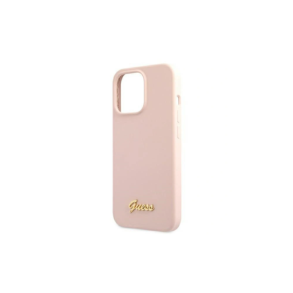 Hurtownia GSM - Case Guess GUHMP13LLSLMGLP Apple iPhone 13 Pro hellrosa/hardcase Silikon Script Gold Logo Magsafe - GUE1625PNK - {ean13} - Hurt