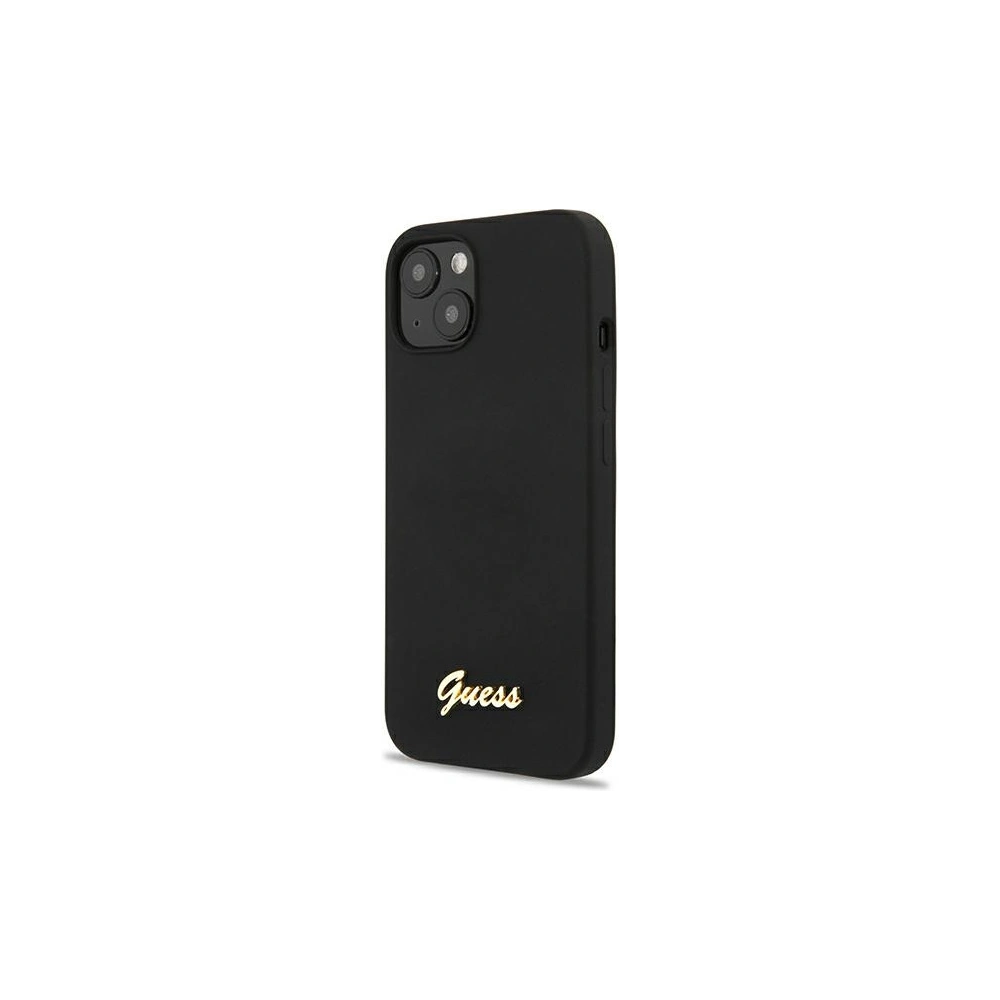 Hurtownia GSM - Etui Guess GUHMP13MLSLMGBK Apple iPhone 13 černý/black hardcase Silicone Script Gold Logo - GUE1626BLK - {ean13} - Hurt