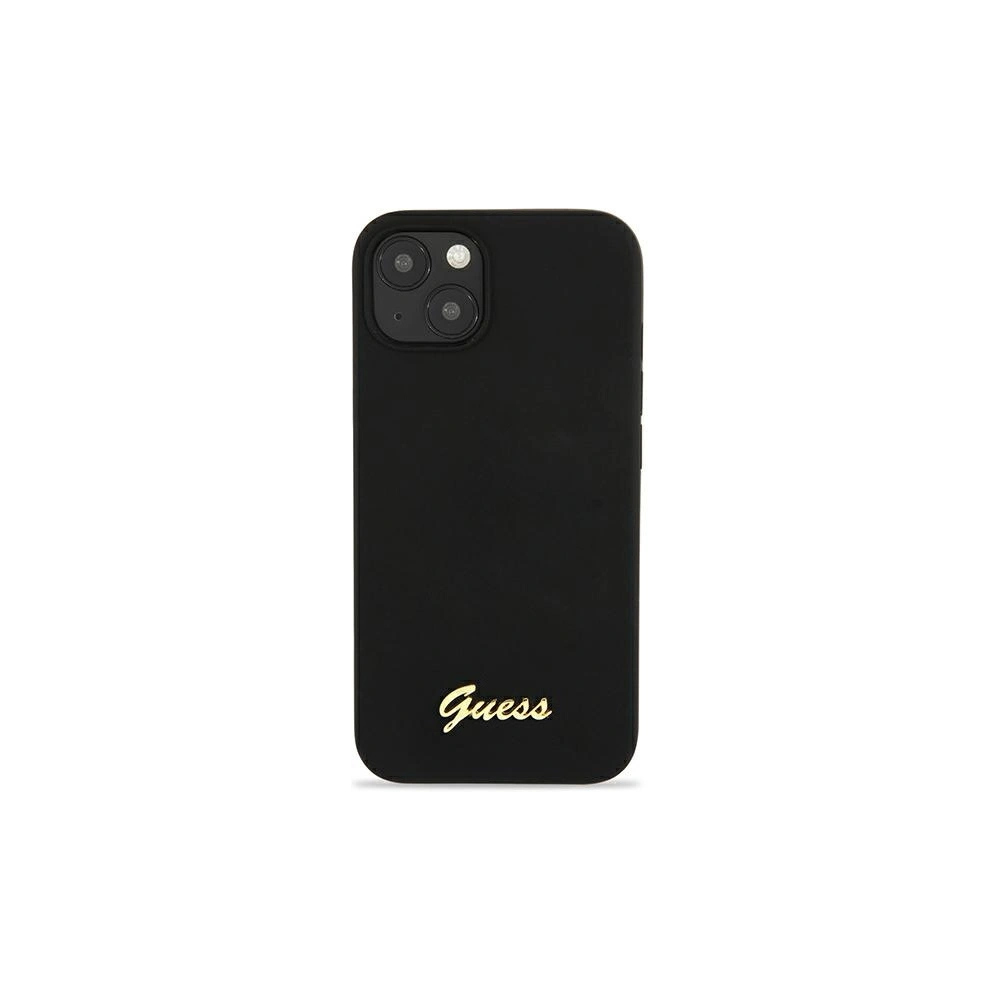 Hurtownia GSM - Etui Guess GUHMP13MLSLMGBK Apple iPhone 13 černý/black hardcase Silicone Script Gold Logo - GUE1626BLK - {ean13} - Hurt