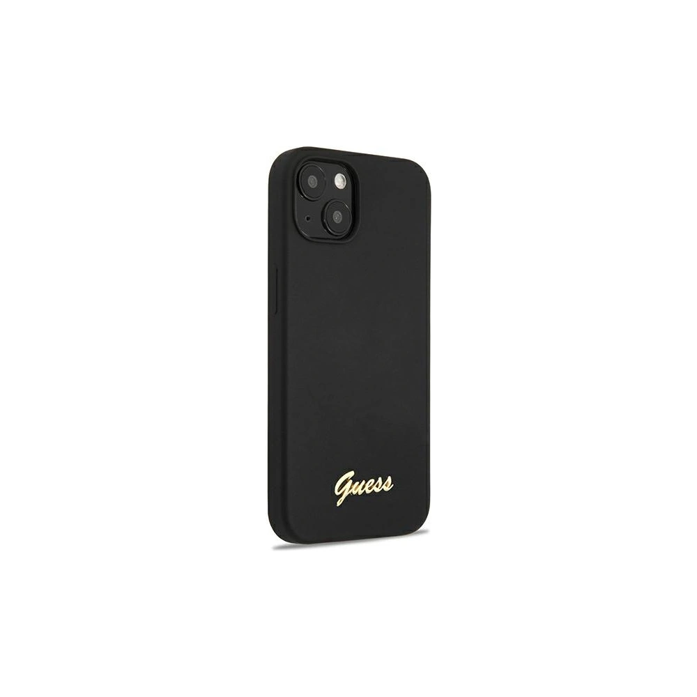 Hurtownia GSM - Etui Guess GUHMP13MLSLMGBK Apple iPhone 13 černý/black hardcase Silicone Script Gold Logo - GUE1626BLK - {ean13} - Hurt