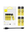 Wholesale Accumlators 4xAA Baseus, 1920mAh, micro USB (black-yellow) - BSU3118BLKYEL - {ean13} - Hurt