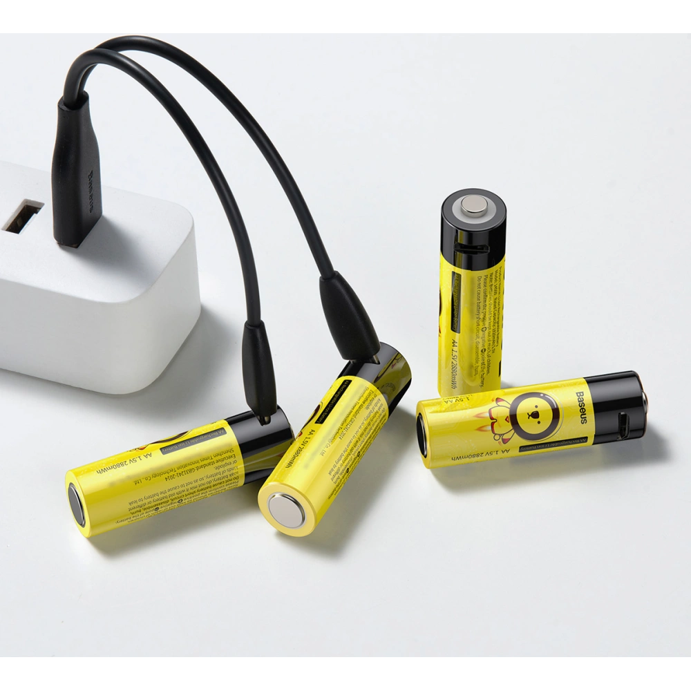 Wholesale Accumlators 4xAA Baseus, 1920mAh, micro USB (black-yellow) - BSU3118BLKYEL - {ean13} - Hurt