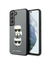 Etui Karl Lagerfeld KLHCS22MSAKICKCSL Samsung Galaxy S22+ Plus srebrny/silver Saffiano Karl & Choupette Head