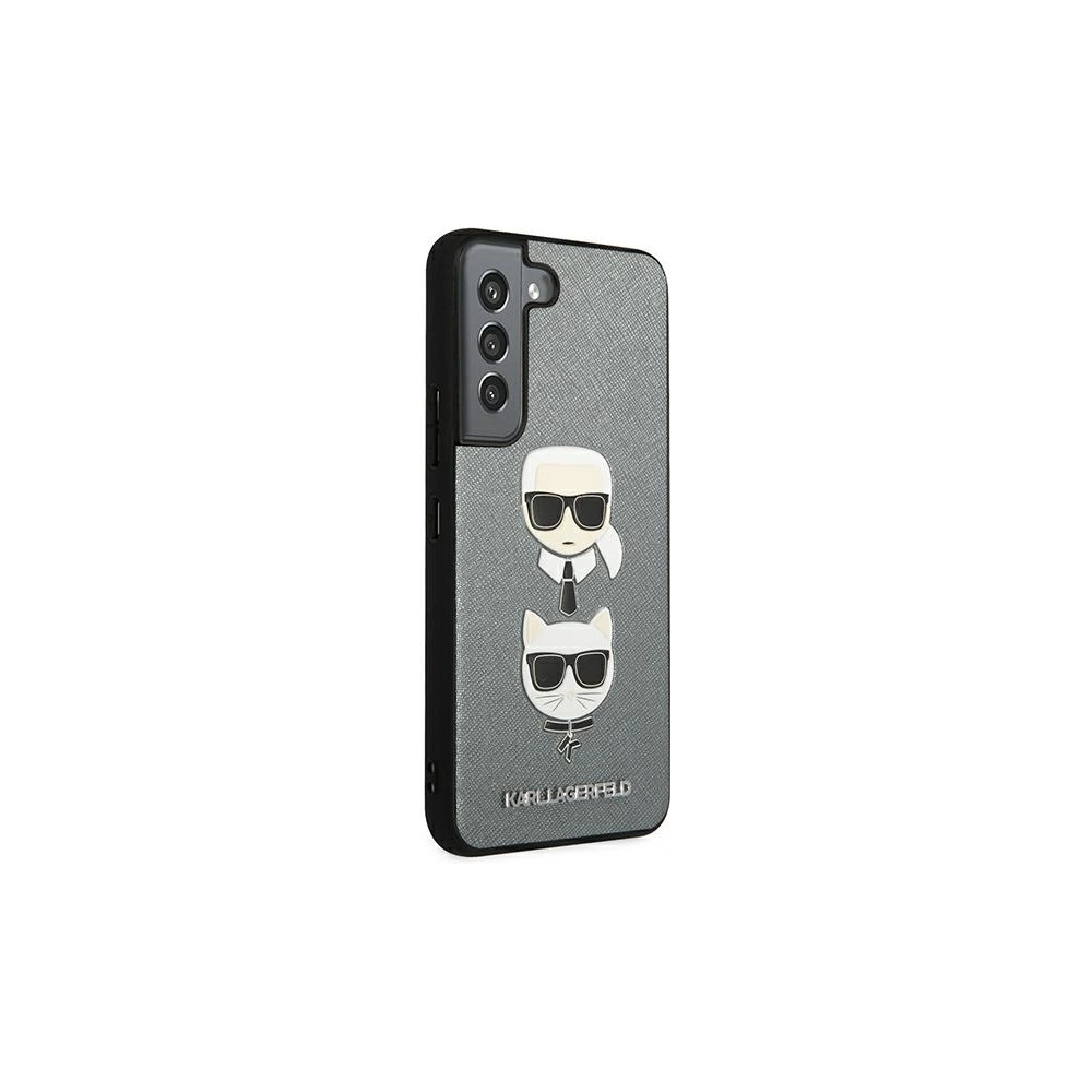 Hurtownia GSM - Etui Karl Lagerfeld KLHCS22MSAKICKCSL Samsung Galaxy S22+ Plus stříbrný/silver Saffiano Karl & Choupette Head - KLD844SLV - {ean13} - Hurt