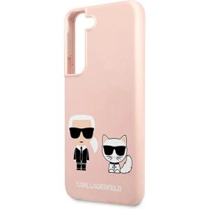 Wholesale Karl Lagerfeld KLHCS22MSSKCI Samsung Galaxy S22+ Plus hardcase light pink Silicone Ikonik Karl & Choupette - KLD845PNK - {ean13} - Hurt