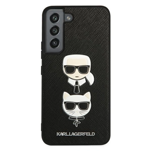Etui Karl Lagerfeld KLHCS22SSAKICKCBK Samsung Galaxy S22 czarny/black Saffiano Karl & Choupette Head