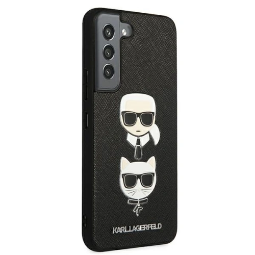 Etui Karl Lagerfeld KLHCS22SSAKICKCBK Samsung Galaxy S22 czarny/black Saffiano Karl & Choupette Head