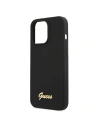 Wholesale Guess GUHMP13XLSLMGBK Apple iPhone 13 Pro Max czarny hardcase Silicone Script Gold Logo - GUE1628BLK - {ean13} - Hurt