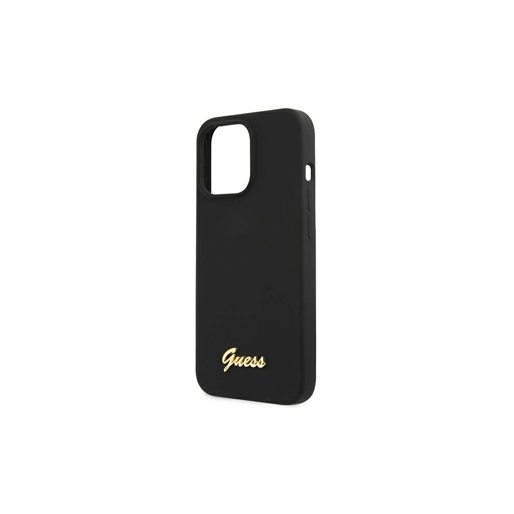 Wholesale Guess GUHMP13XLSLMGBK Apple iPhone 13 Pro Max czarny hardcase Silicone Script Gold Logo - GUE1628BLK - {ean13} - Hurt