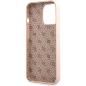 Etui Guess GUHMP13XLSLMGLP Apple iPhone 13 Pro Max jasnoróżowy/light pink hardcase Silicone Script Gold Logo Magsafe