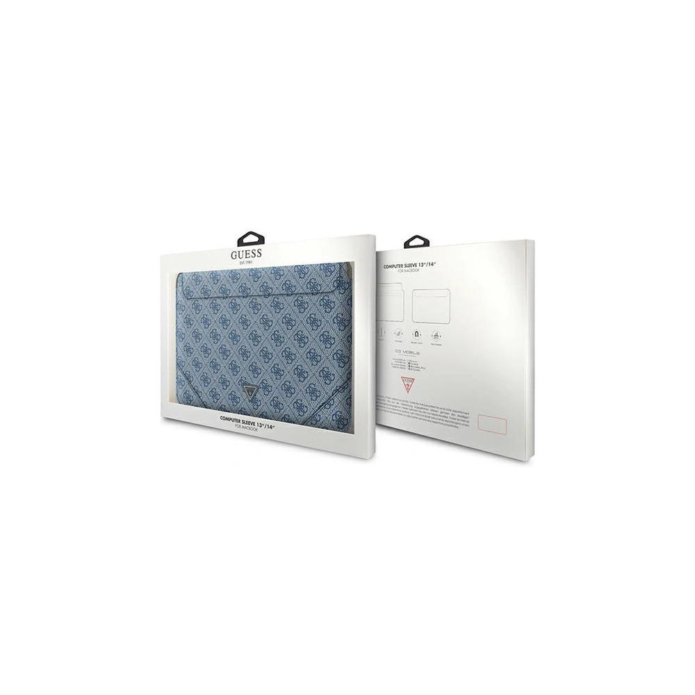 Hurtownia GSM - Etui Guess Sleeve GUCS14P4TB 13/14 cali niebieski/blue 4G Uptown Triangle logo - GUE1630BLU - {ean13} - Hurt