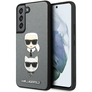 Hurtownia GSM - Etui Karl Lagerfeld KLHCS22SSAKICKCSL Samsung Galaxy S22 srebrny/silver Saffiano Karl & Choupette Head - KLD849SLV - {ean13} - Hurt