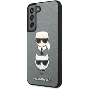 Hurtownia GSM - Etui Karl Lagerfeld KLHCS22SSAKICKCSL Samsung Galaxy S22 srebrny/silver Saffiano Karl & Choupette Head - KLD849SLV - {ean13} - Hurt