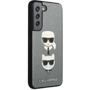 Hurtownia GSM - Etui Karl Lagerfeld KLHCS22SSAKICKCSL Samsung Galaxy S22 srebrny/silver Saffiano Karl & Choupette Head - KLD849SLV - {ean13} - Hurt