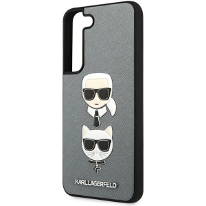 Hurtownia GSM - Etui Karl Lagerfeld KLHCS22SSAKICKCSL Samsung Galaxy S22 srebrny/silver Saffiano Karl & Choupette Head - KLD849SLV - {ean13} - Hurt