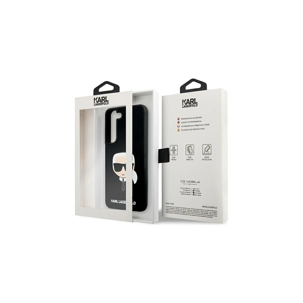 Hurtownia GSM - Etui Karl Lagerfeld KLHCS22SSLKHBK Samsung Galaxy S22 černý/black hardcase silikon Karlova hlava - KLD850BLK - {ean13} - Hurt
