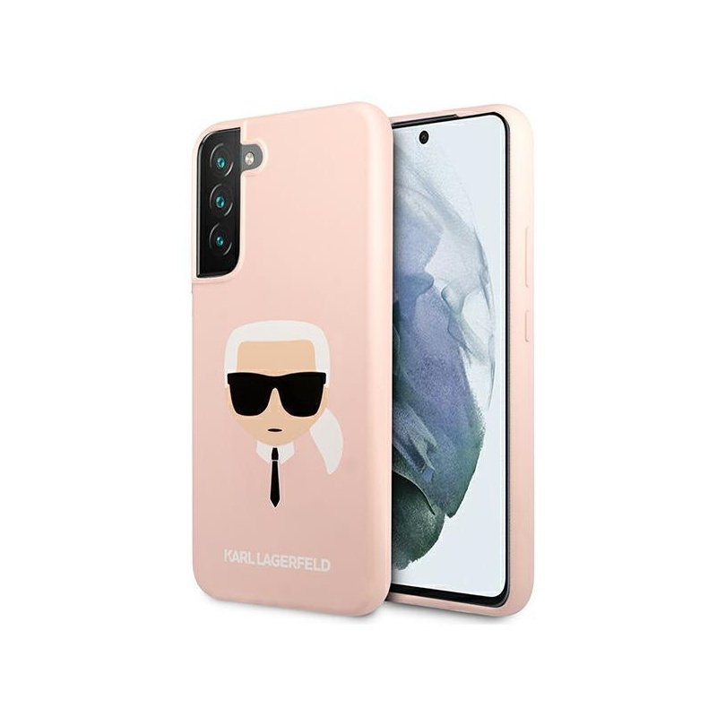 Karl Lagerfeld Distributor - 3666339046187 - KLD851PNK - Karl Lagerfeld KLHCS22SSLKHPI Samsung Galaxy S22 pink hardcase Silicone Karl`s Head - B2B homescreen
