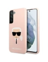 Etui Karl Lagerfeld KLHCS22SSLKHPI Samsung Galaxy S22 růžový/pink hardcase silikonová hlava Karla