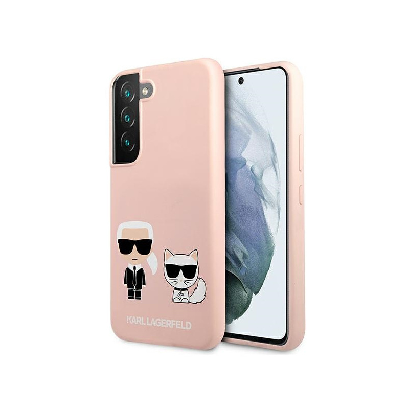 Etui Karl Lagerfeld KLHCS22SSSKCI Samsung Galaxy S22 hardcase jasnoróżowy/light pink Silicone Ikonik Karl & Choupette