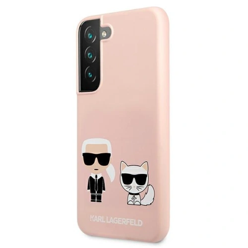 Etui Karl Lagerfeld KLHCS22SSSKCI Samsung Galaxy S22 hardcase jasnoróżowy/light pink Silicone Ikonik Karl & Choupette