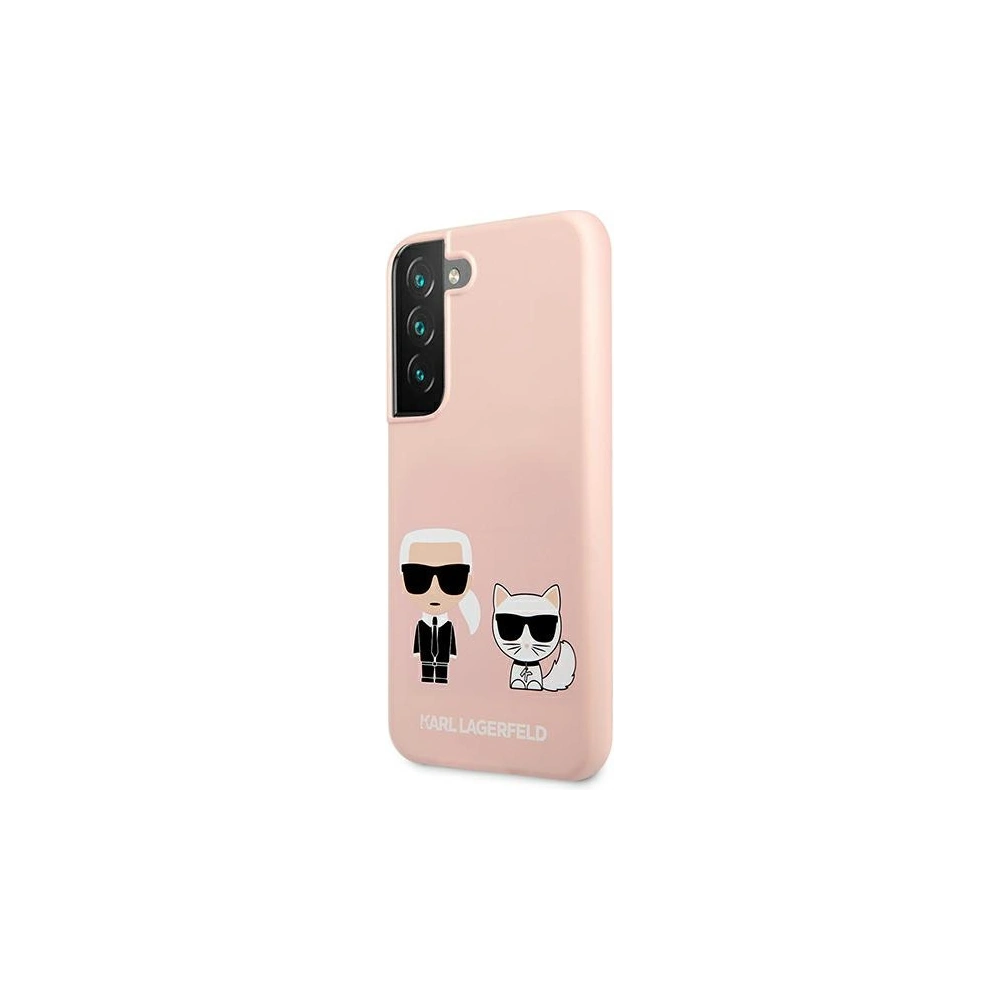 Hurtownia GSM - Etui Karl Lagerfeld KLHCS22SSSKCI Samsung Galaxy S22 hardcase světle růžový/light pink silikon Ikonik Karl & Choupette - KLD852PNK - {ean13} - Hurt