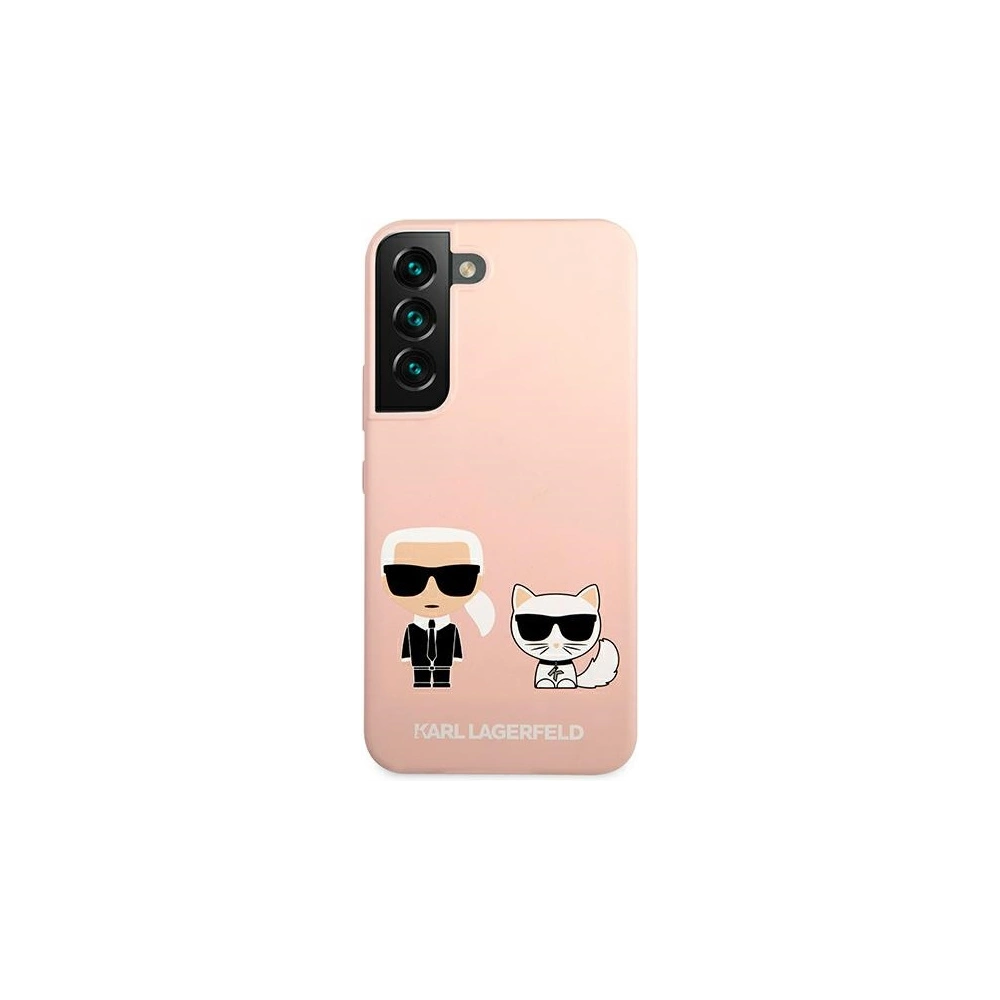Hurtownia GSM - Etui Karl Lagerfeld KLHCS22SSSKCI Samsung Galaxy S22 hardcase světle růžový/light pink silikon Ikonik Karl & Choupette - KLD852PNK - {ean13} - Hurt