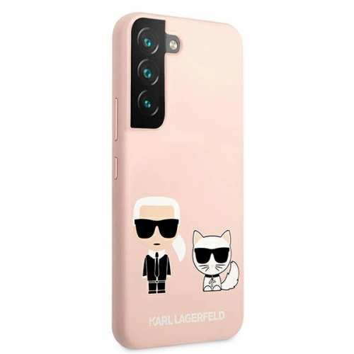 Etui Karl Lagerfeld KLHCS22SSSKCI Samsung Galaxy S22 hardcase jasnoróżowy/light pink Silicone Ikonik Karl & Choupette