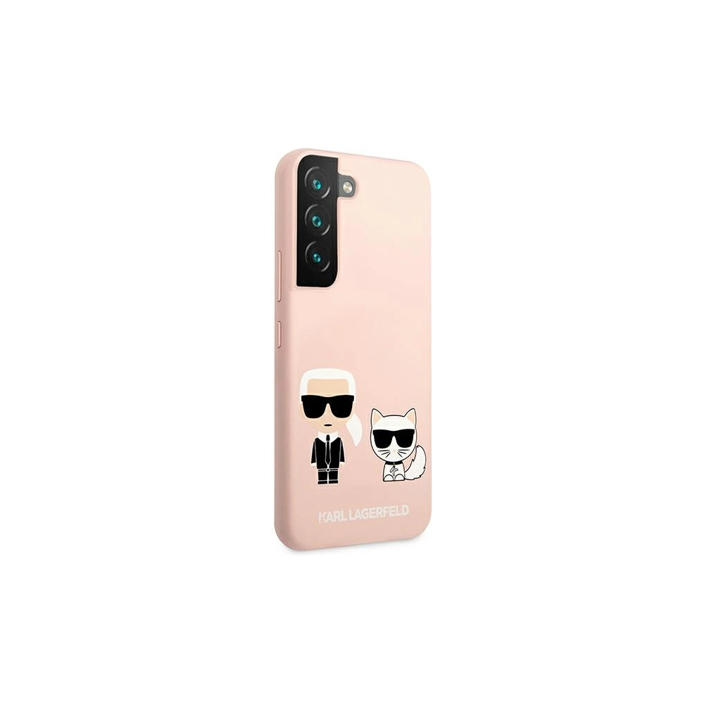 Hurtownia GSM - Etui Karl Lagerfeld KLHCS22SSSKCI Samsung Galaxy S22 hardcase světle růžový/light pink silikon Ikonik Karl & Choupette - KLD852PNK - {ean13} - Hurt