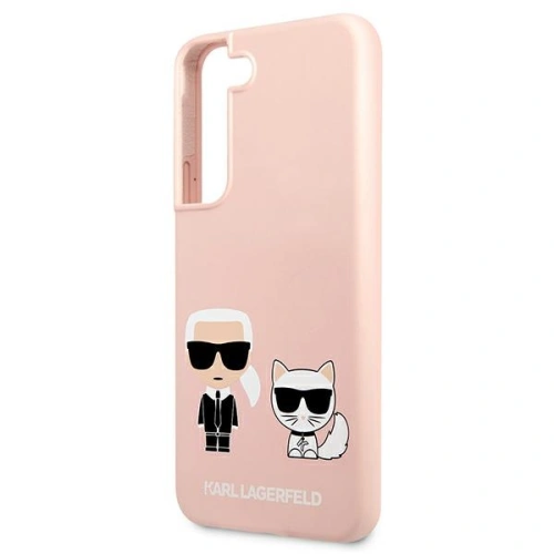 Etui Karl Lagerfeld KLHCS22SSSKCI Samsung Galaxy S22 hardcase jasnoróżowy/light pink Silicone Ikonik Karl & Choupette