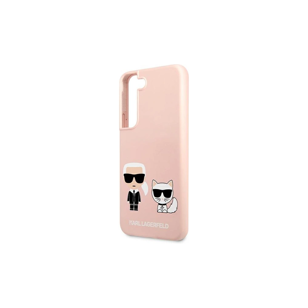Hurtownia GSM - Etui Karl Lagerfeld KLHCS22SSSKCI Samsung Galaxy S22 hardcase světle růžový/light pink silikon Ikonik Karl & Choupette - KLD852PNK - {ean13} - Hurt