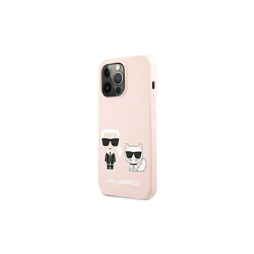 Hurtownia GSM - Etui Karl Lagerfeld KLHMP13LSSKCI Apple iPhone 13 Pro hardcase jasnorůžový/light pink Silicone Ikonik Karl & Choupette Magsafe - KLD853PNK - {ean13} - Hurt