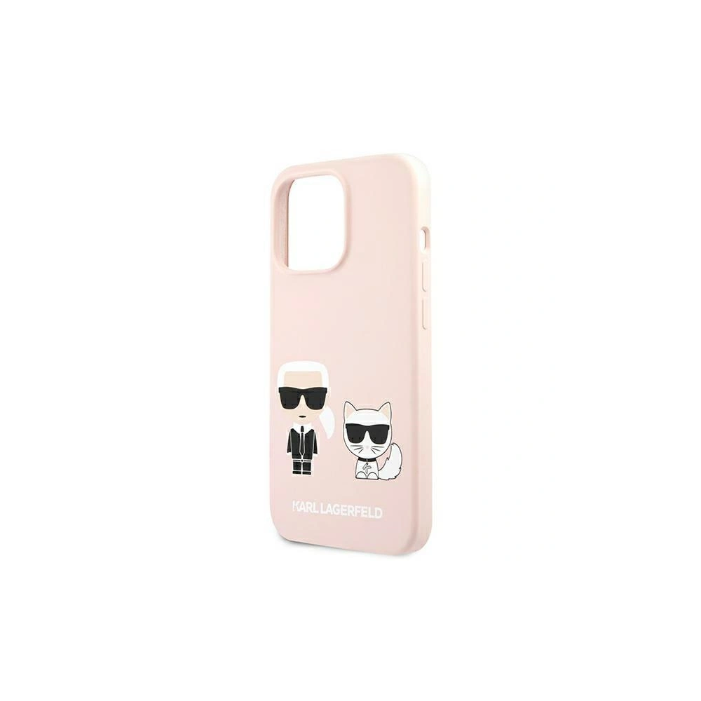 Hurtownia GSM - Etui Karl Lagerfeld KLHMP13LSSKCI Apple iPhone 13 Pro hardcase jasnorůžový/light pink Silicone Ikonik Karl & Choupette Magsafe - KLD853PNK - {ean13} - Hurt