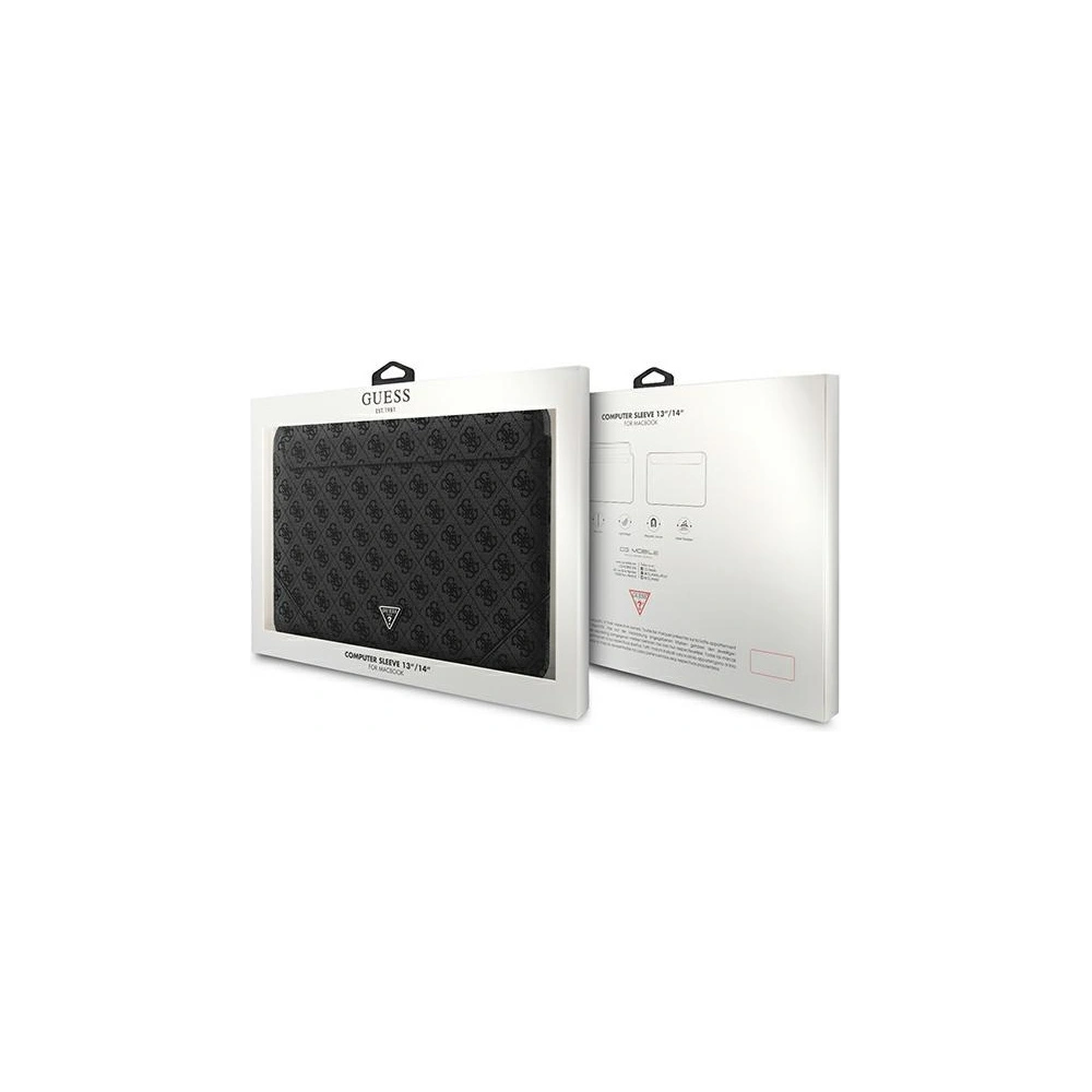 Hurtownia GSM - Etui Guess Sleeve GUCS14P4TK 13/14 cali czarny/black 4G Uptown Triangle logo - GUE1631BLK - {ean13} - Hurt