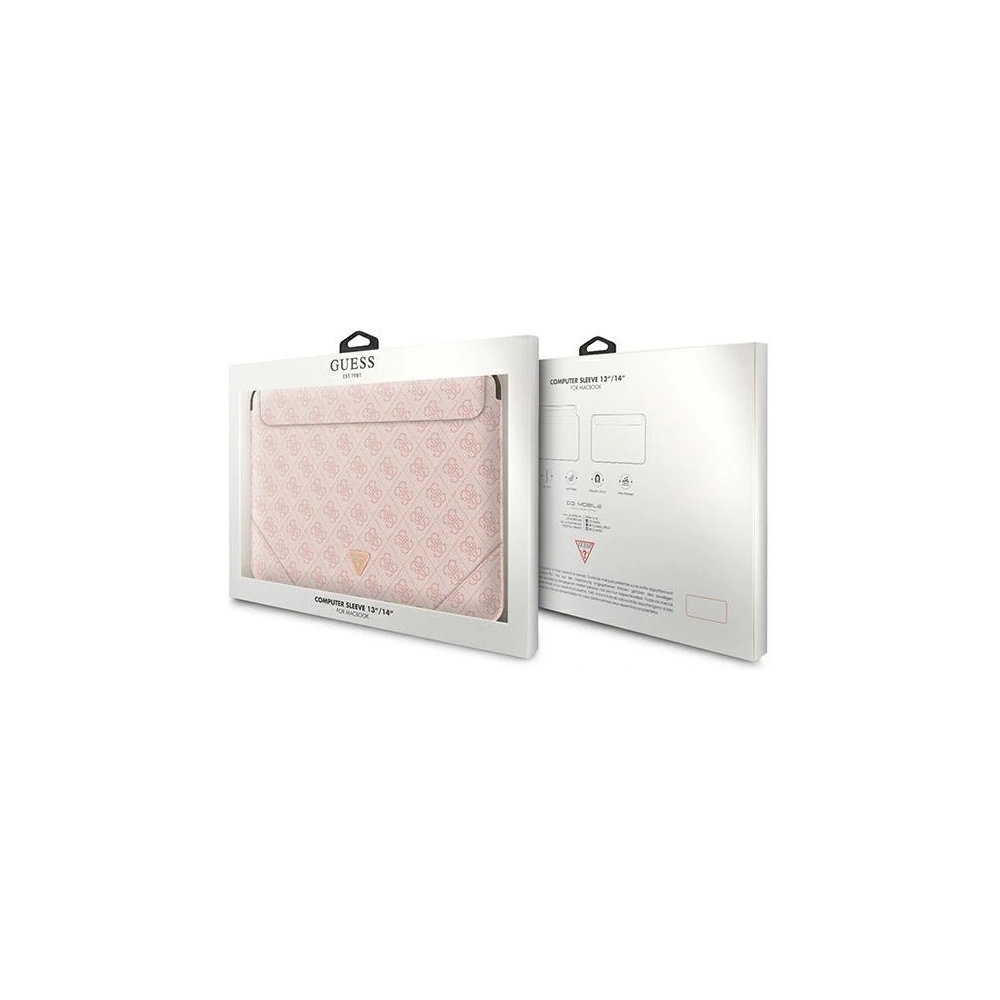 Hurtownia GSM - Etui Guess Sleeve GUCS14P4TP 13/14 cali rożowy/pink 4G Uptown Triangle logo - GUE1632PNK - {ean13} - Hurt