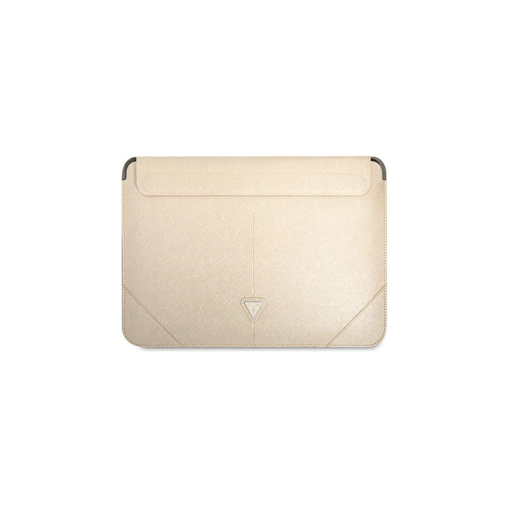 Wholesale Guess Sleeve GUCS14PSATLE 13/14 inch beige Saffiano Triangle Logo - GUE1634BEI - {ean13} - Hurt