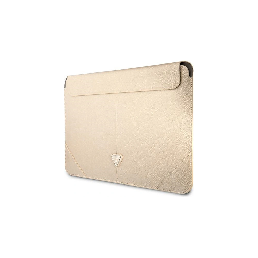 Wholesale Guess Sleeve GUCS14PSATLE 13/14 inch beige Saffiano Triangle Logo - GUE1634BEI - {ean13} - Hurt